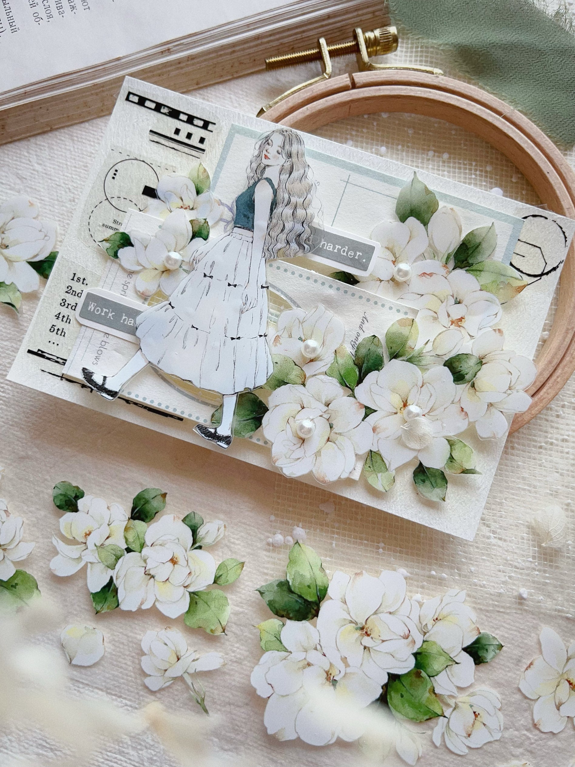 Jasmine Flowers Tape (5.5cm*120cm)