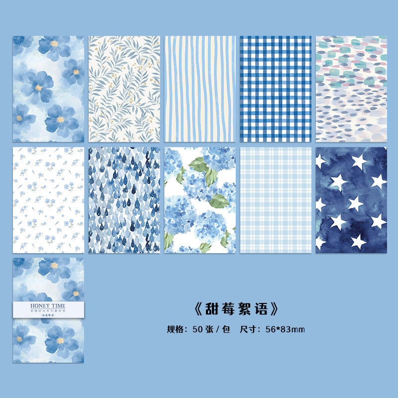 Plaid with Floral Print Scrapbooking Paper