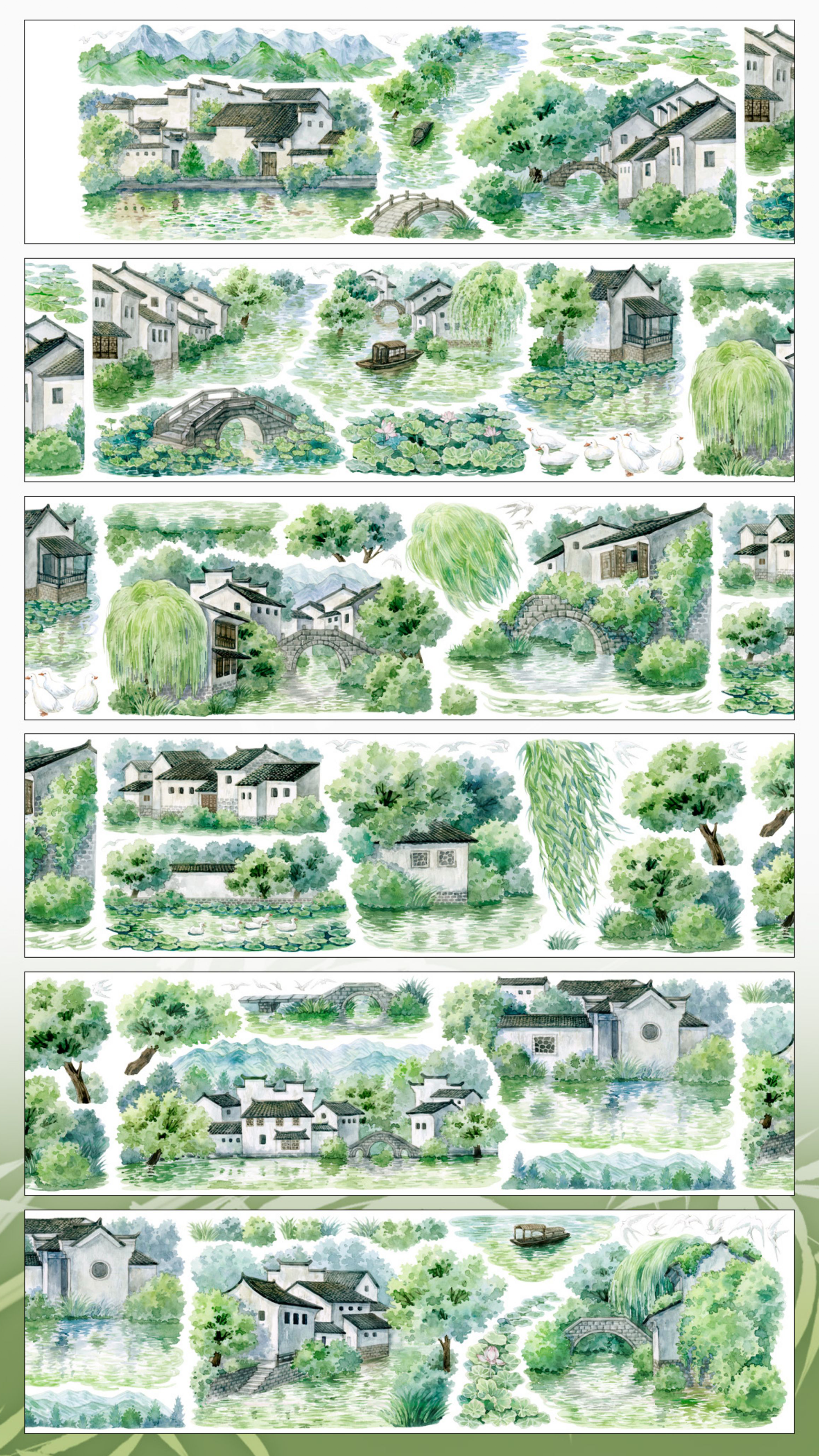 【MENU】Scenery of Jiangnan Landscaping Tape