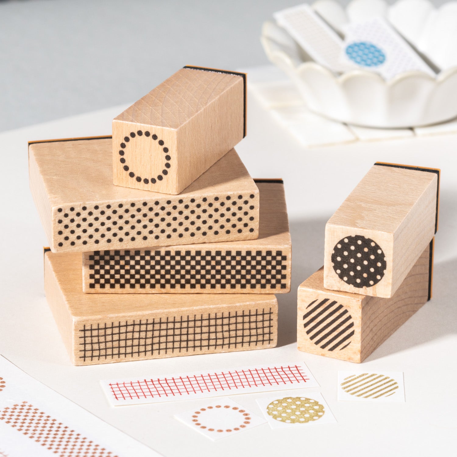 Basic Geometric Wooden Stamps