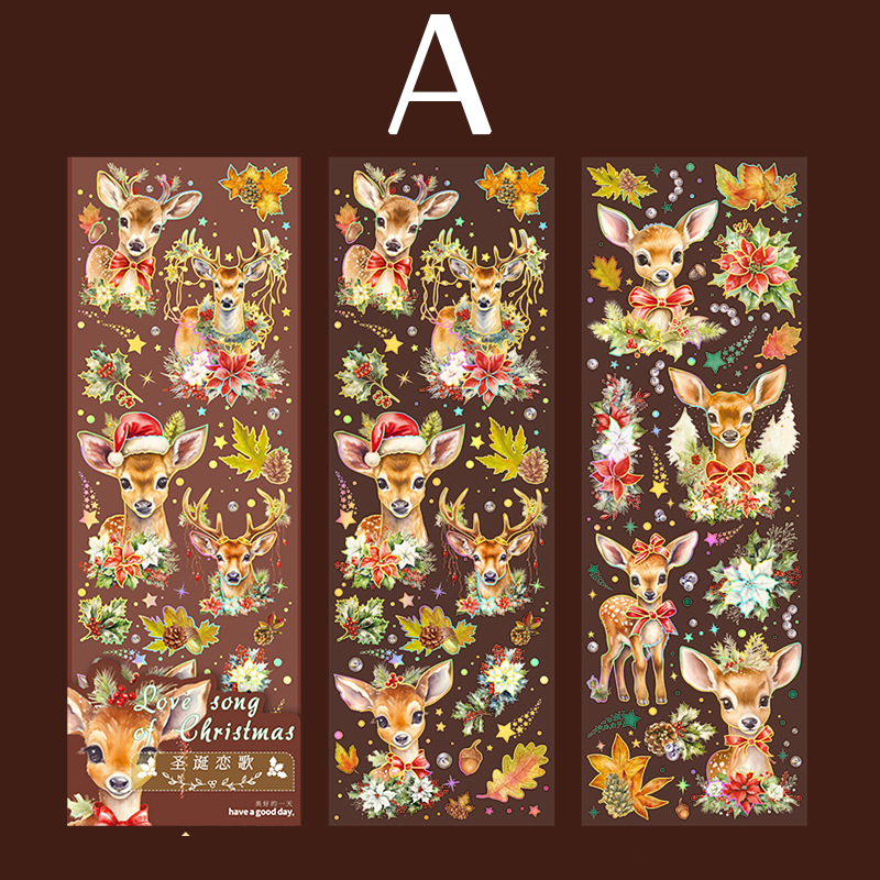 Christmas Carol Laser Stickers