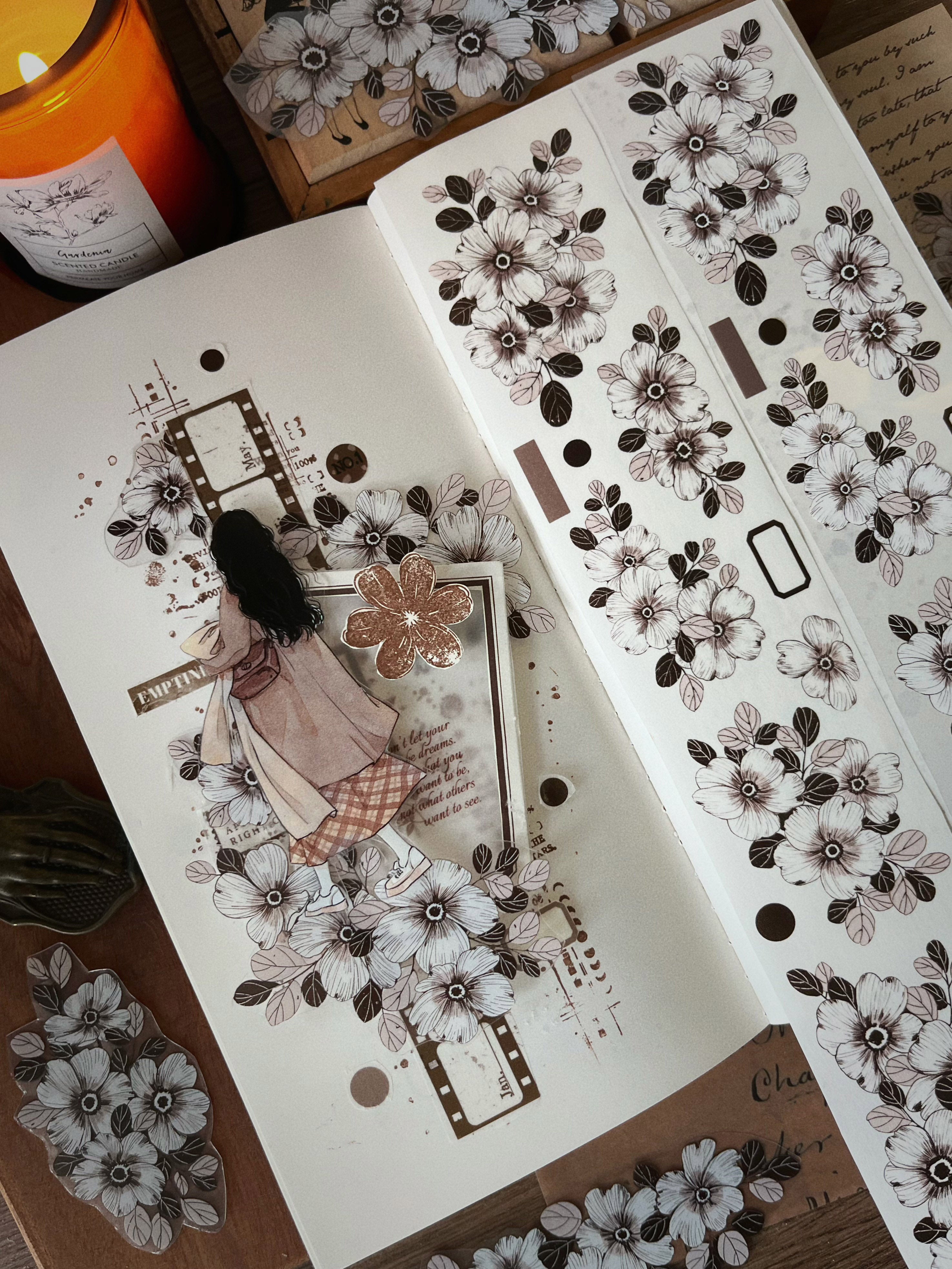 Ginger Camellia Flower Tape (5cm*100cm)