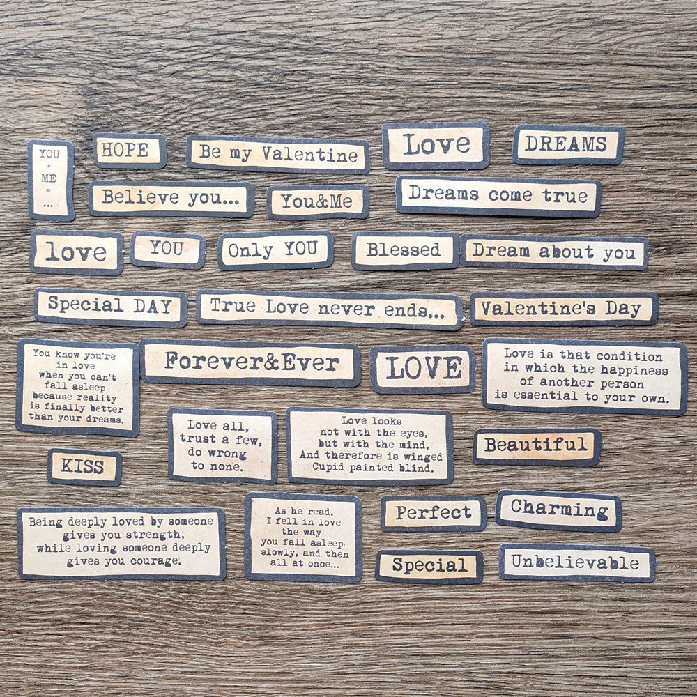 ZX About Love Phrase Stickers 30PCS