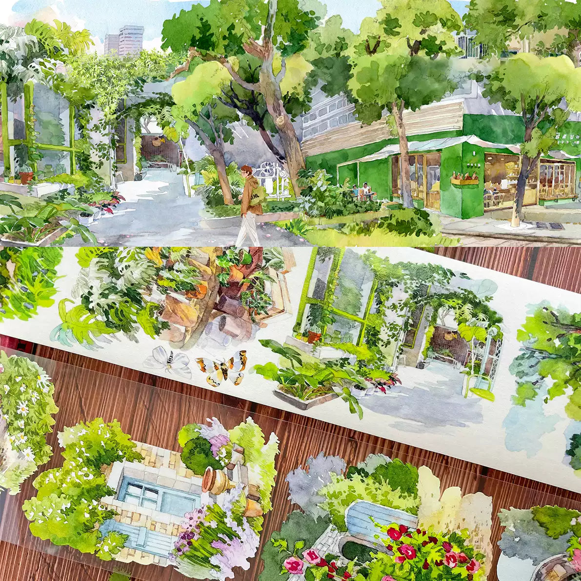 【NEW Studio】 Boat Moored by The River Landscaping Tape (7cm* 125cm)