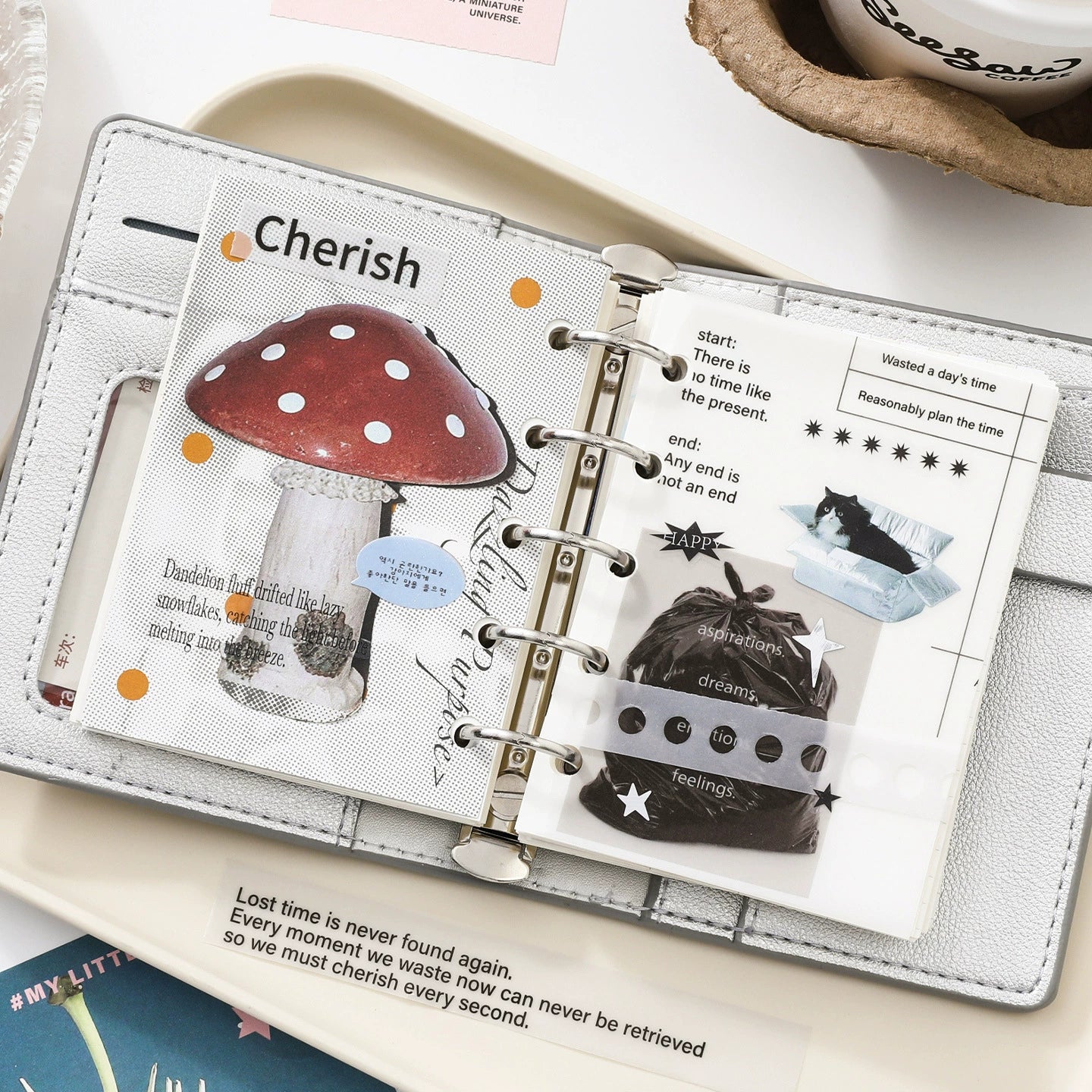 Magazine-style Spiral Sticker Book 30pcs