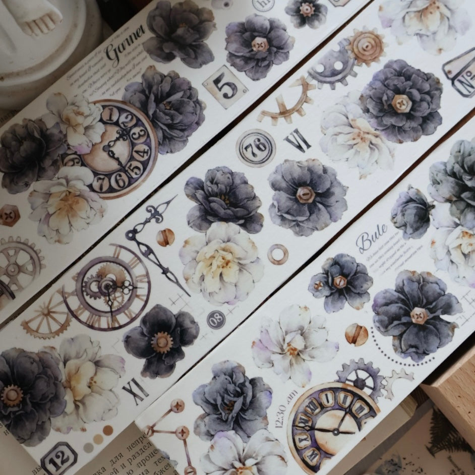 Black and White Flowers Tape (5.5cm*120cm)