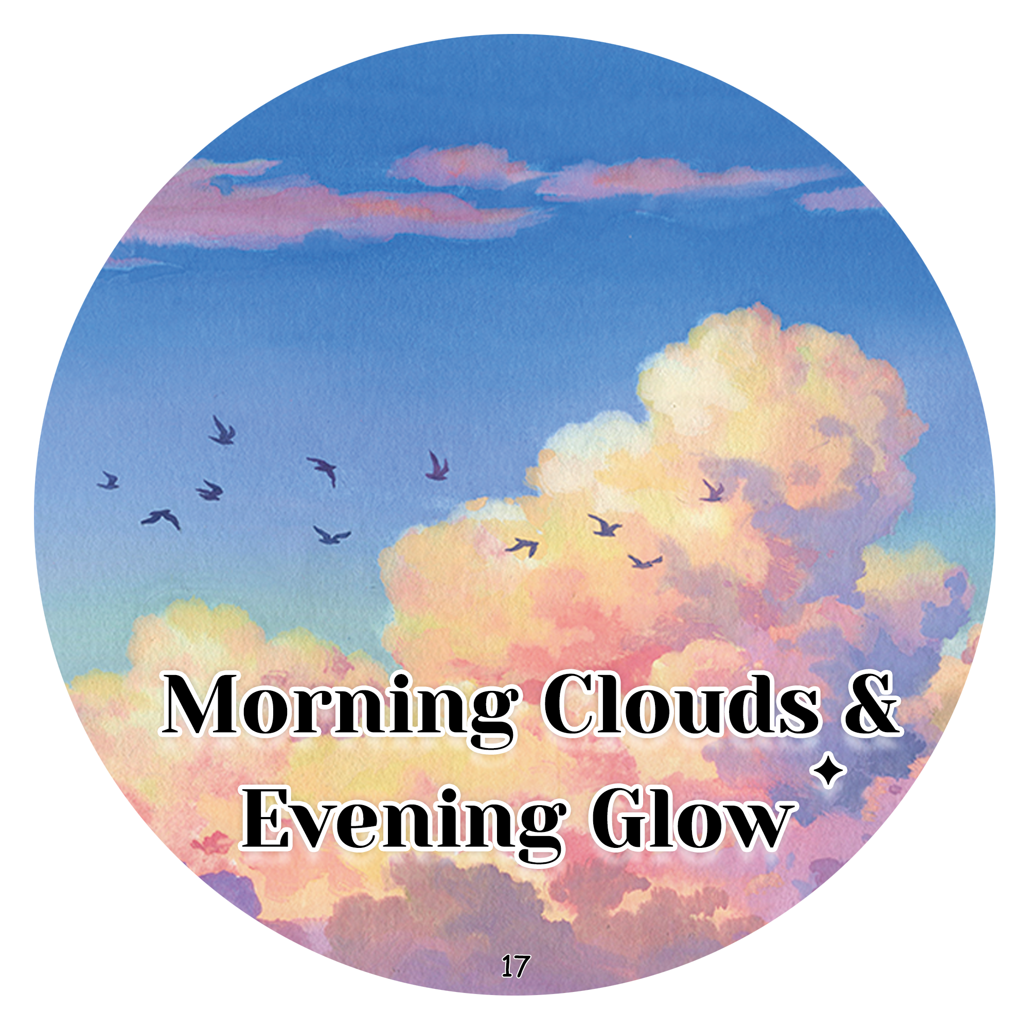 【MOOBOOM】Morning Clouds & Evening Glow Sky View PET Landscaping Tape