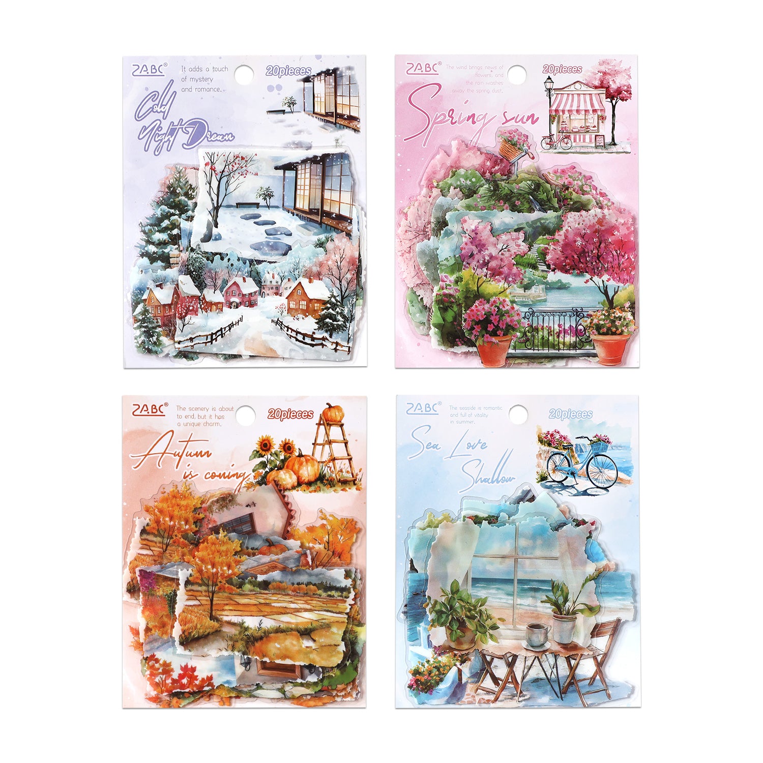 Four Seasons String Song PET Sticker