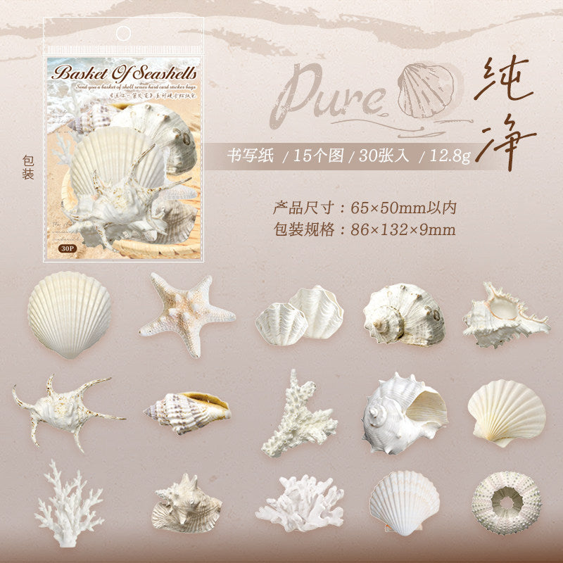 Simulated Shell Rigid Card Stickers