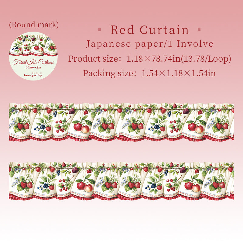 Forest Isle Flowing Curtains Series Washi Tape