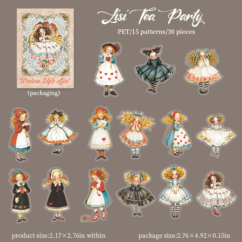 Sweet Style Lolita Girl Character Theme Stickers for journaling and scrapbooking