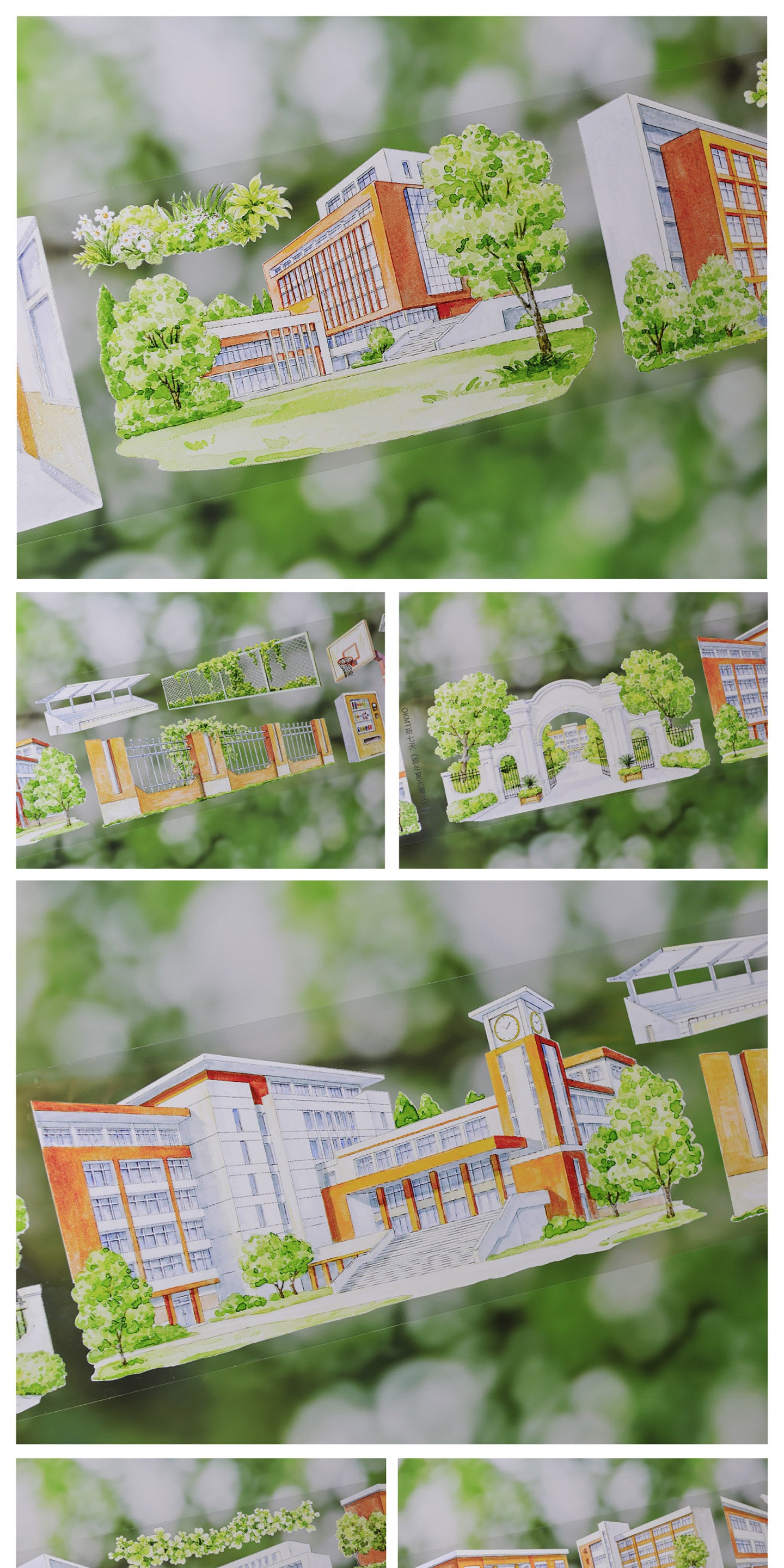 【OKTM】Youthful Campus Days Landscape PET Tape