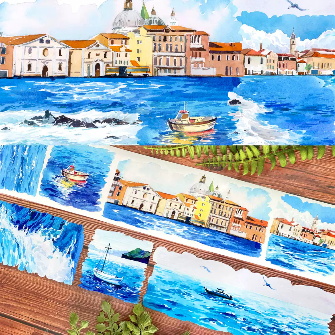 NEW Blue Reef and Sea Tide PET Tape (7cm* 140cm)