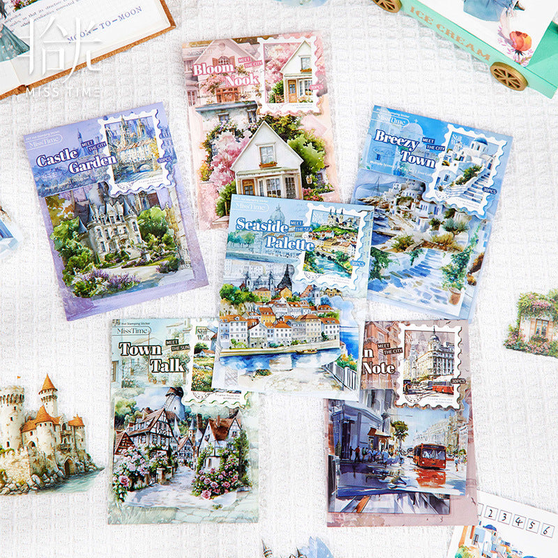 Collection of Scenery and Words PET Sticker