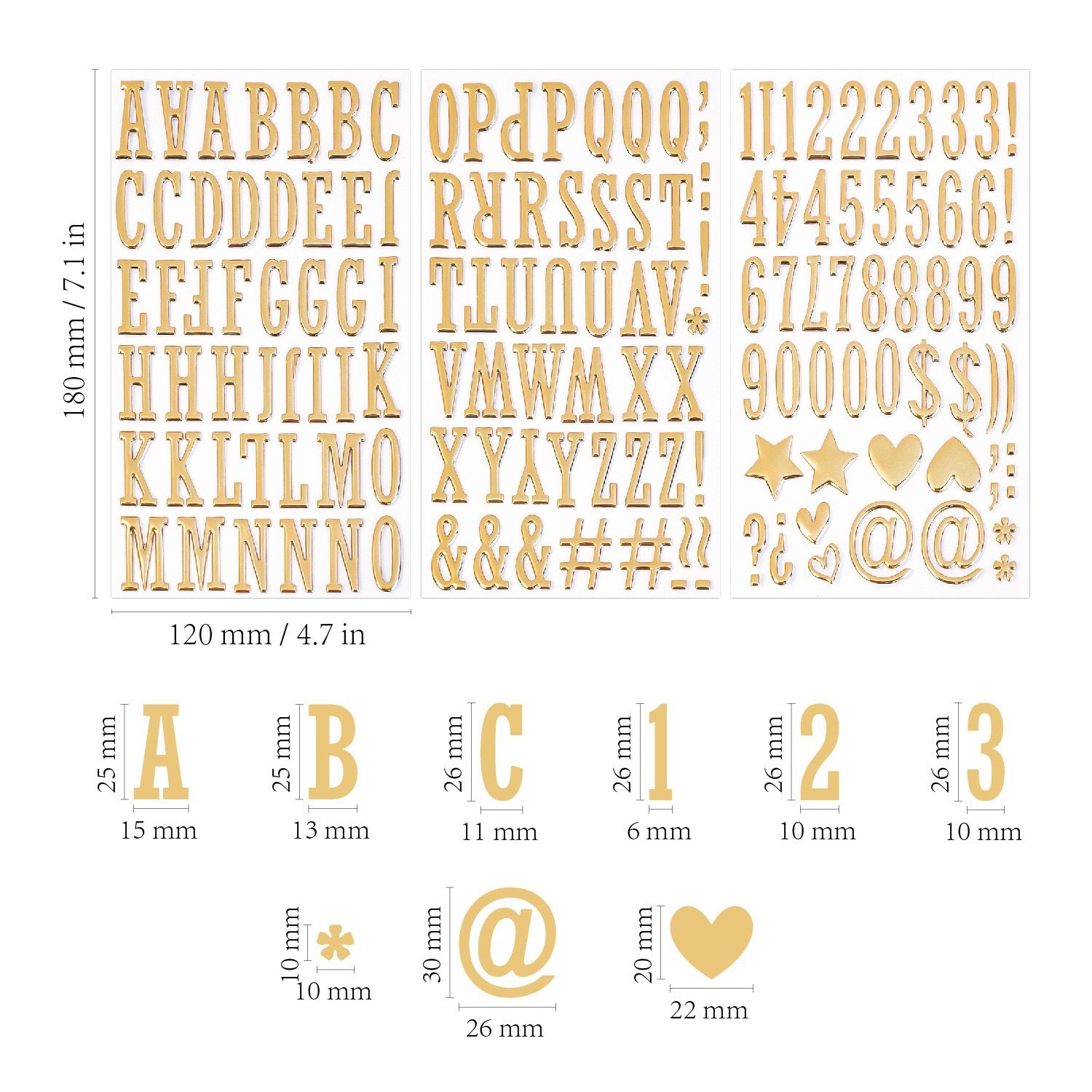 Metal Texture 3D Text Stickers