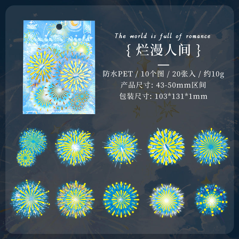 Fluorescent Night Language PET Sticker