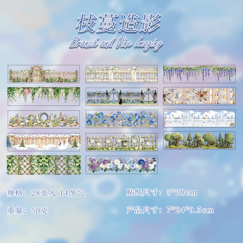 Paper Floral Vines Sticker Book for journaling and scrapbooking