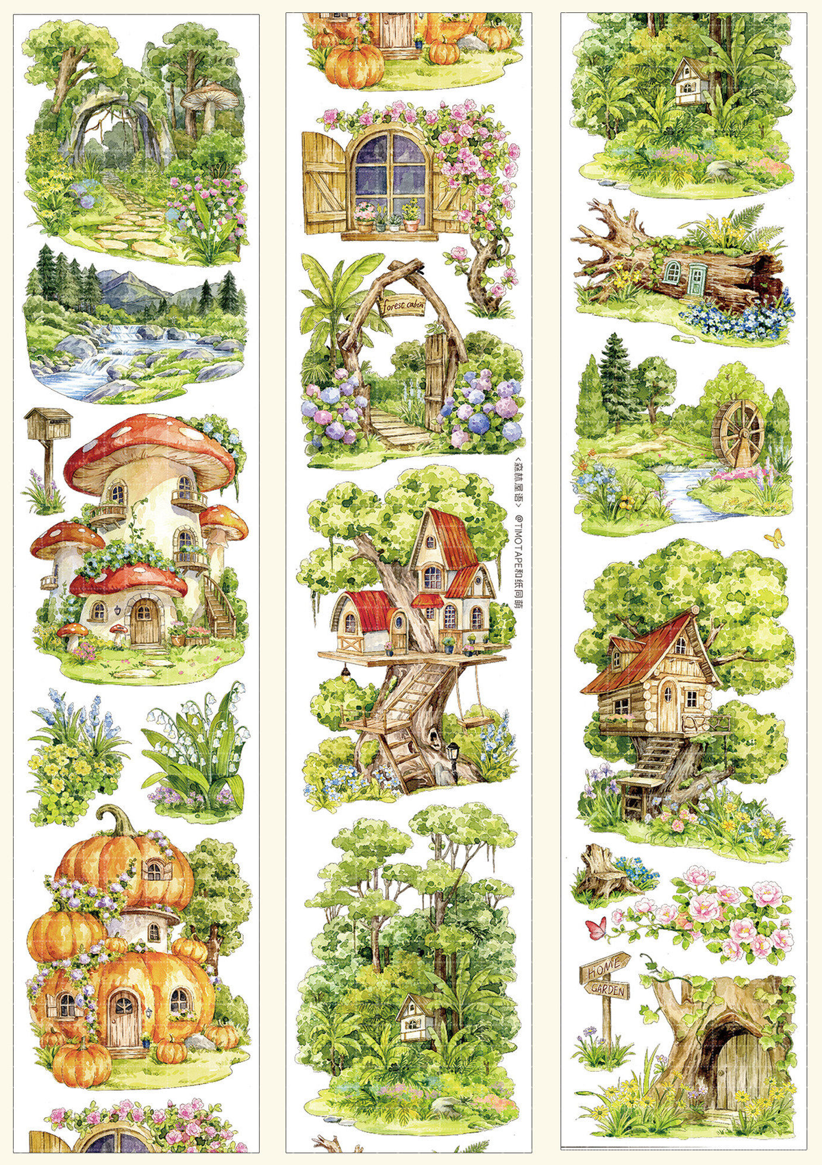 Creekside Pastoral Landscape PET Tape (3 Styles)