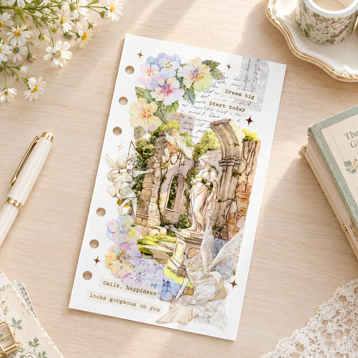 【MOOBOOM】Ancient Lost Ruins Pre-cut Landscape PET Tape detail image 2