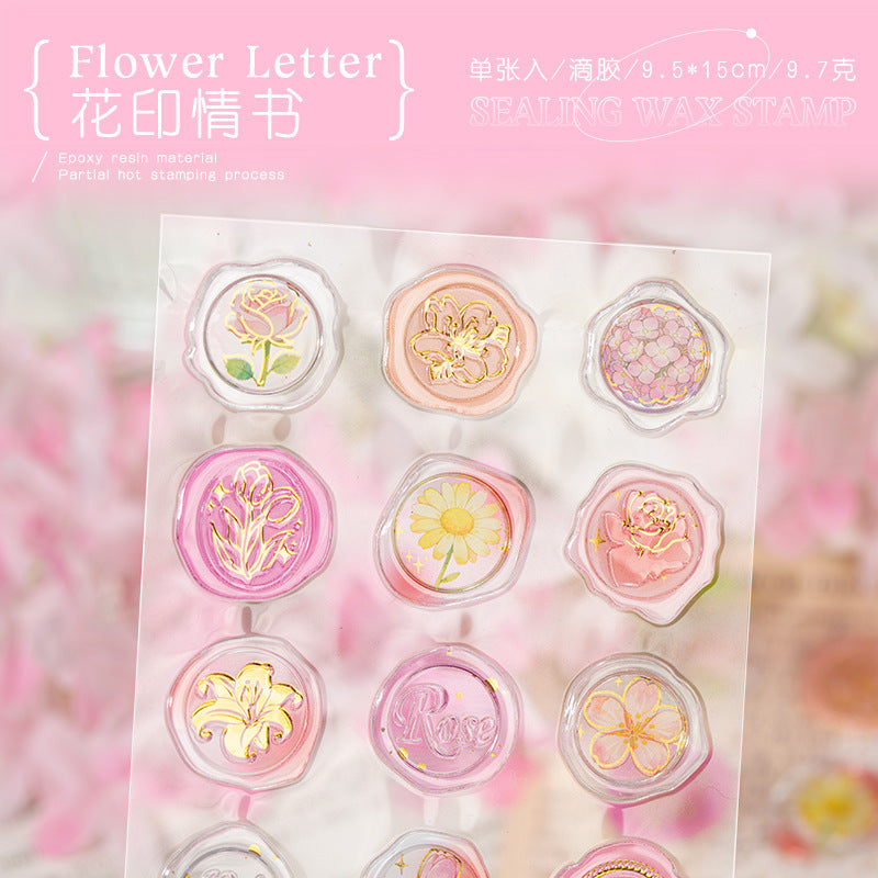 Wax Seal Drip Resin Sticker