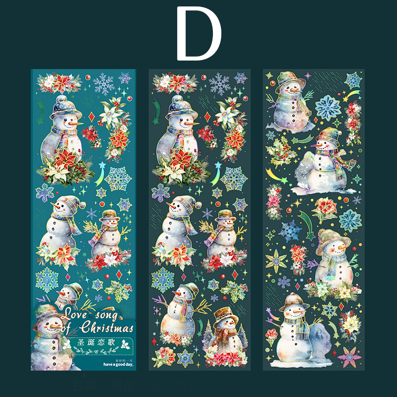 Christmas Carol Laser Stickers