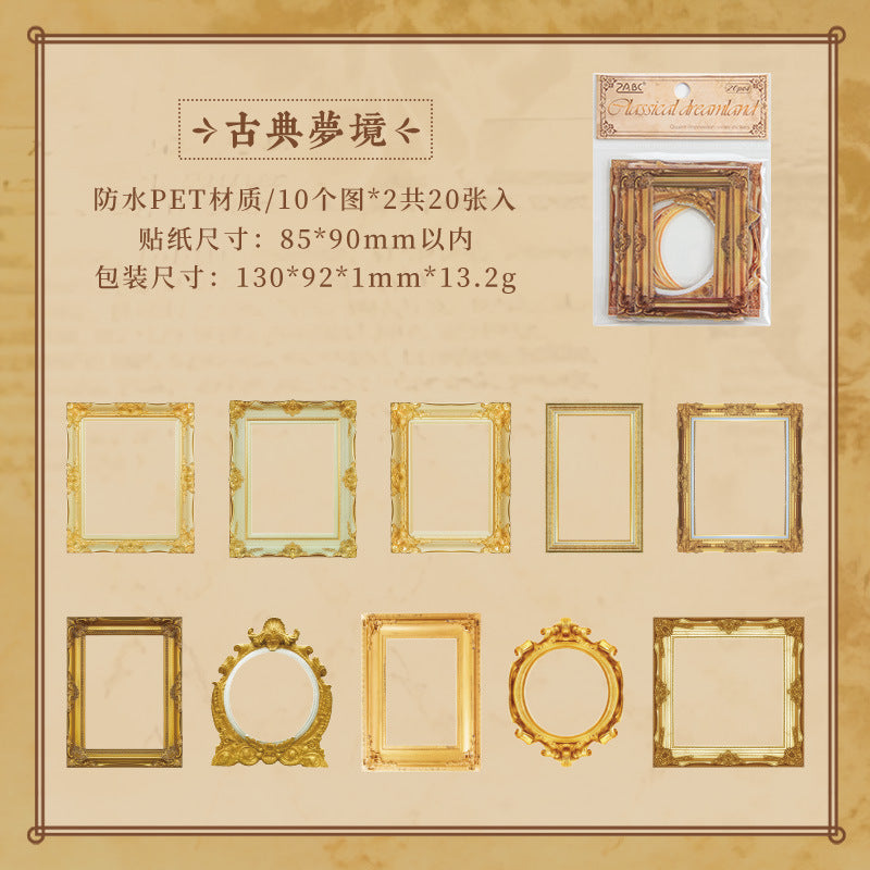 Vintage Border PET Stickers