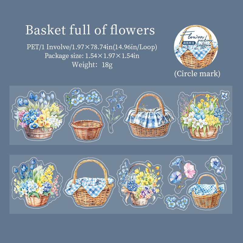 Flower Picking Season Pre-cut PET Tape