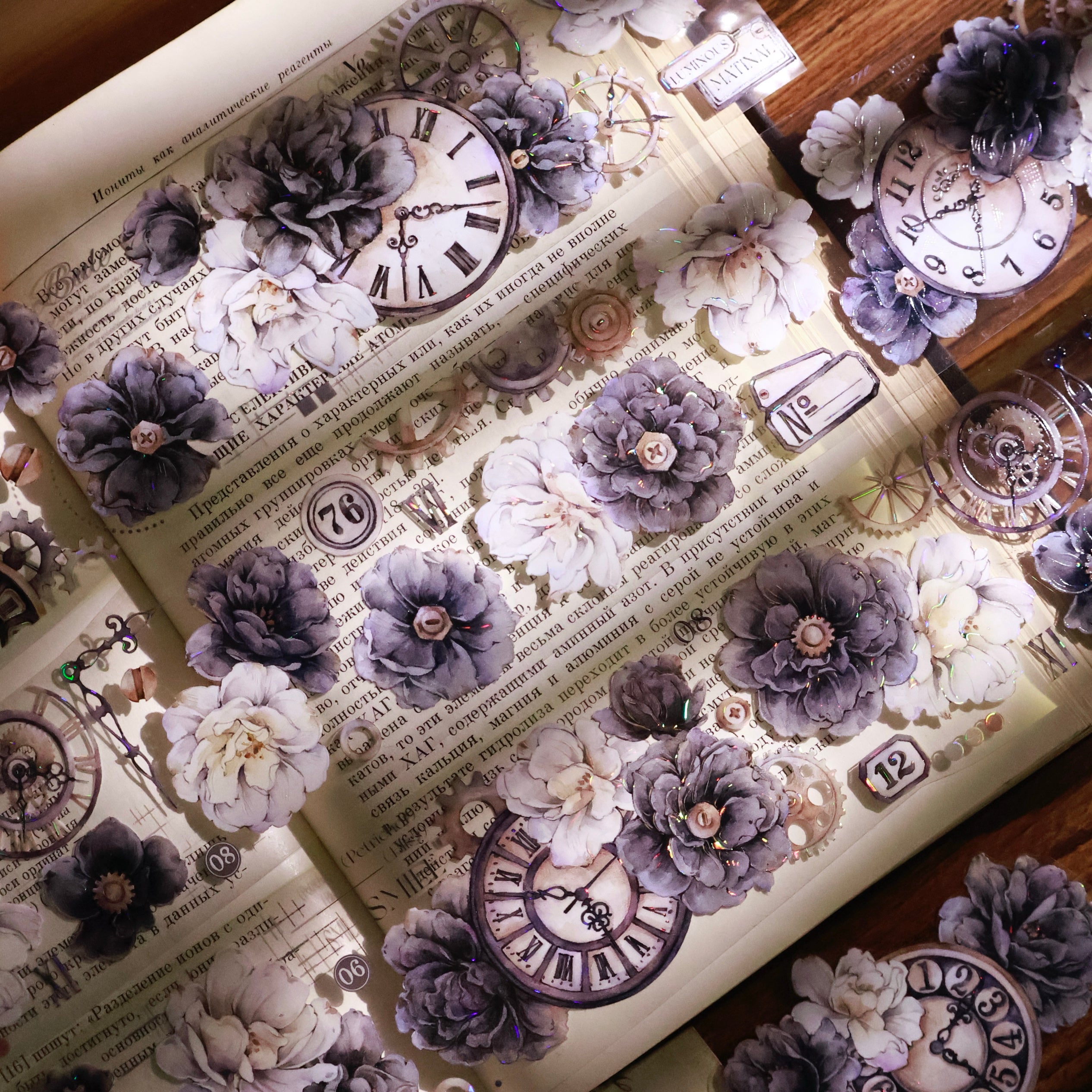 Black and White Flowers Tape (5.5cm*120cm)