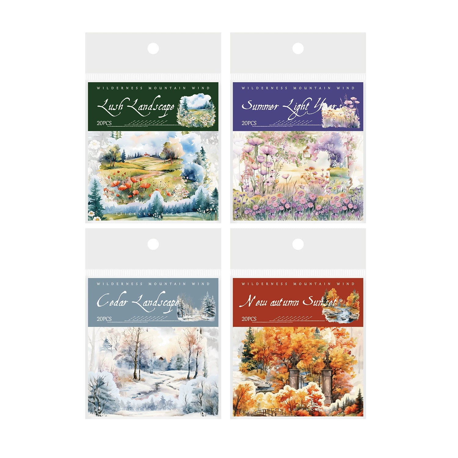 Wilderness Mountain Breeze Series Rustic Vintage PET Stickers