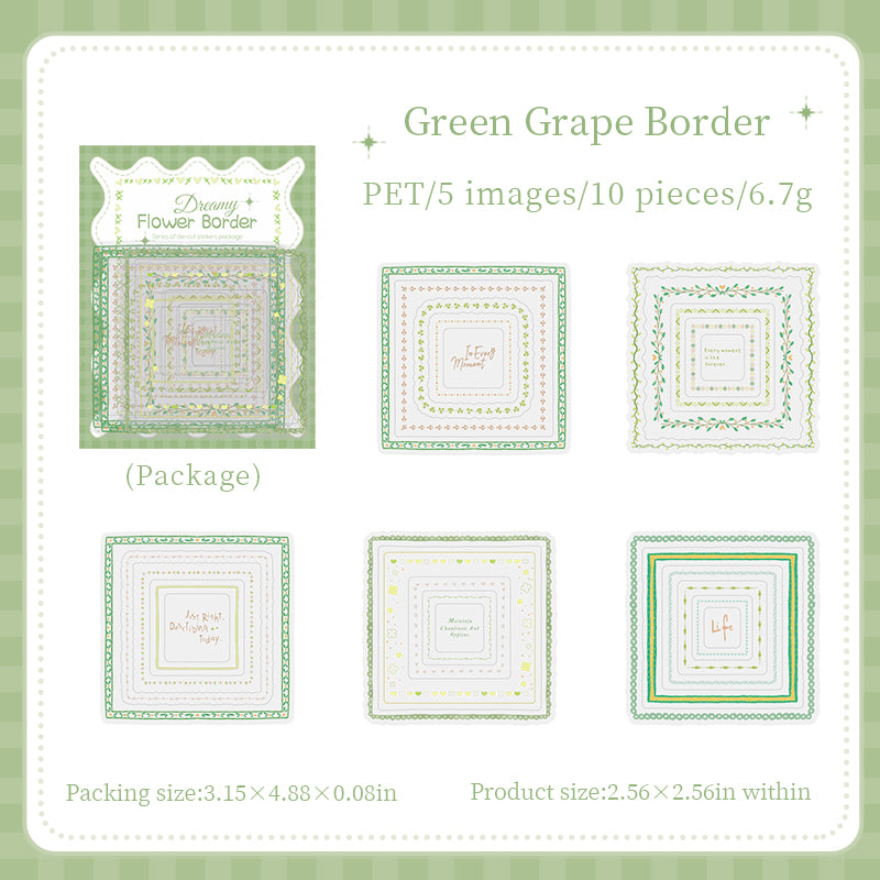 Whispering Dreams Lace Pre-cut PET Sticker for journaling and scrapbooking
