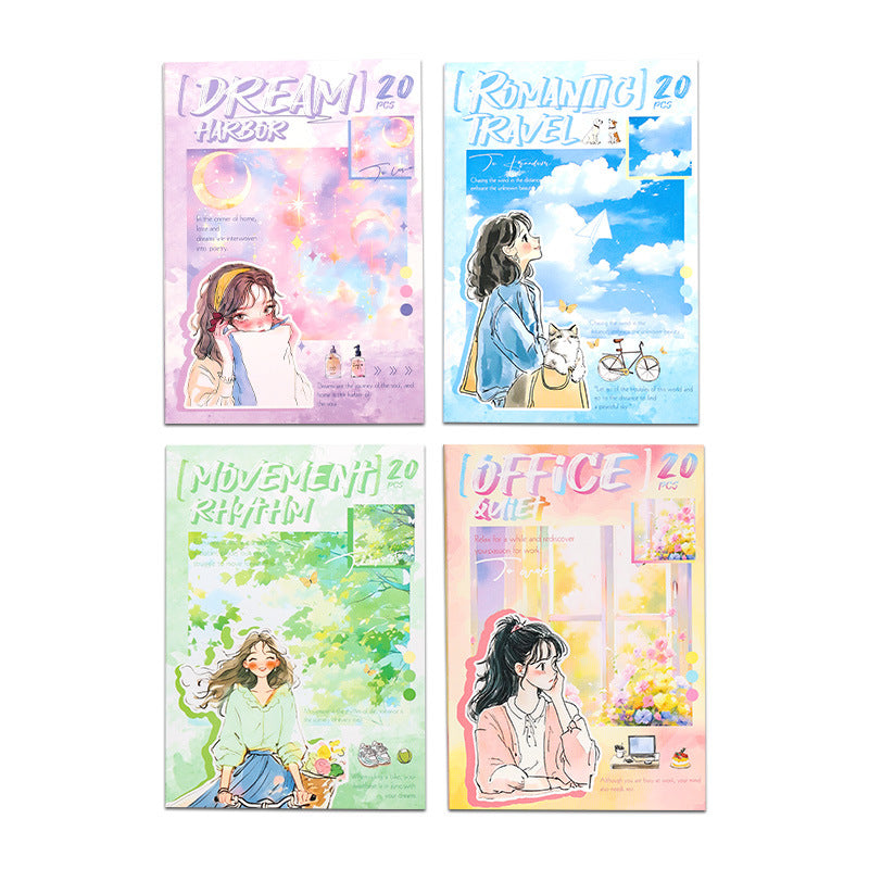 Girls Character Themed PET Sticker Book