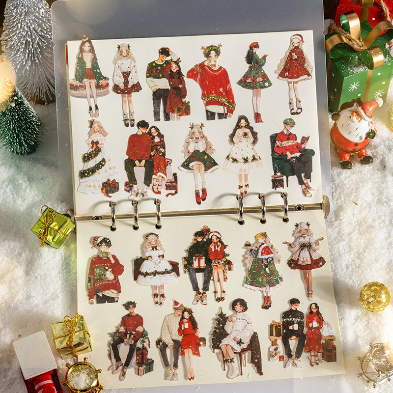 Magical Christmas Night Character PET Sticker
