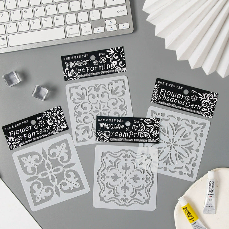 Square various patterns Mask Stencil