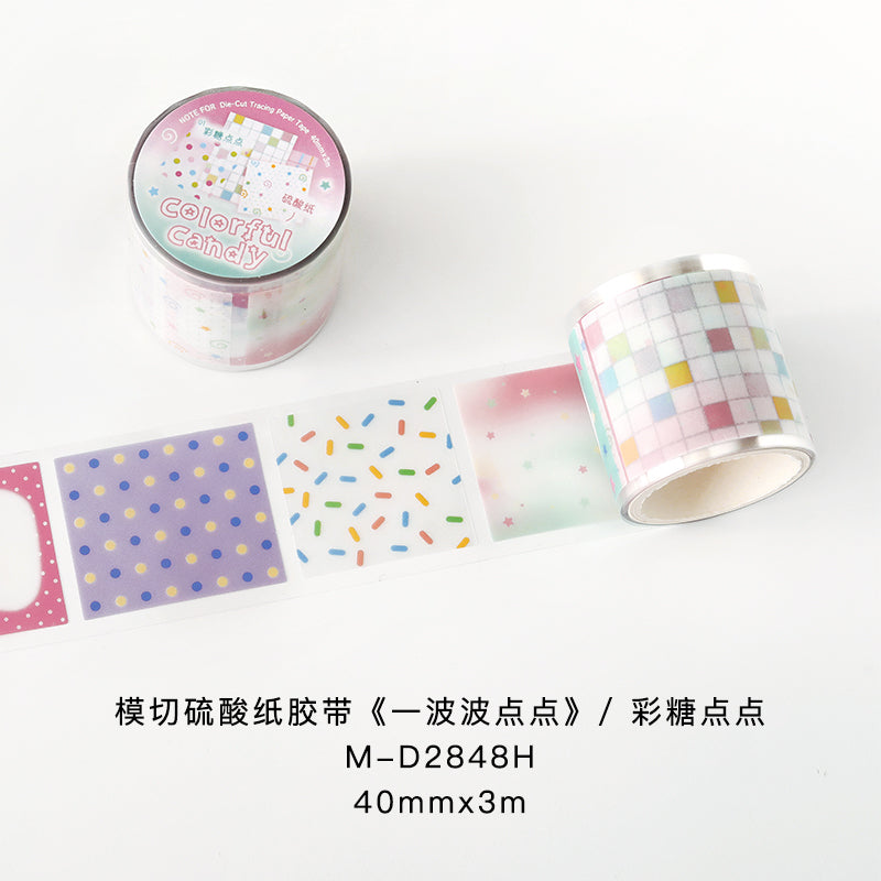 Cute Polka Dots Pre-cut Vellum Tape