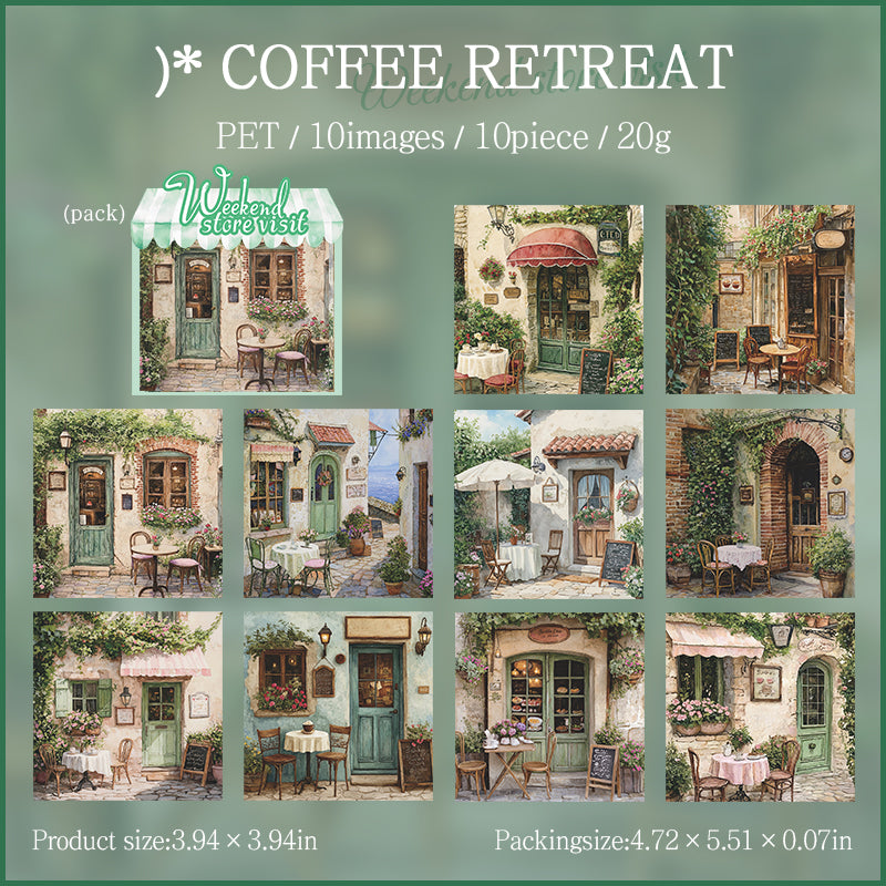 Weekend Shop Background PET Sticker