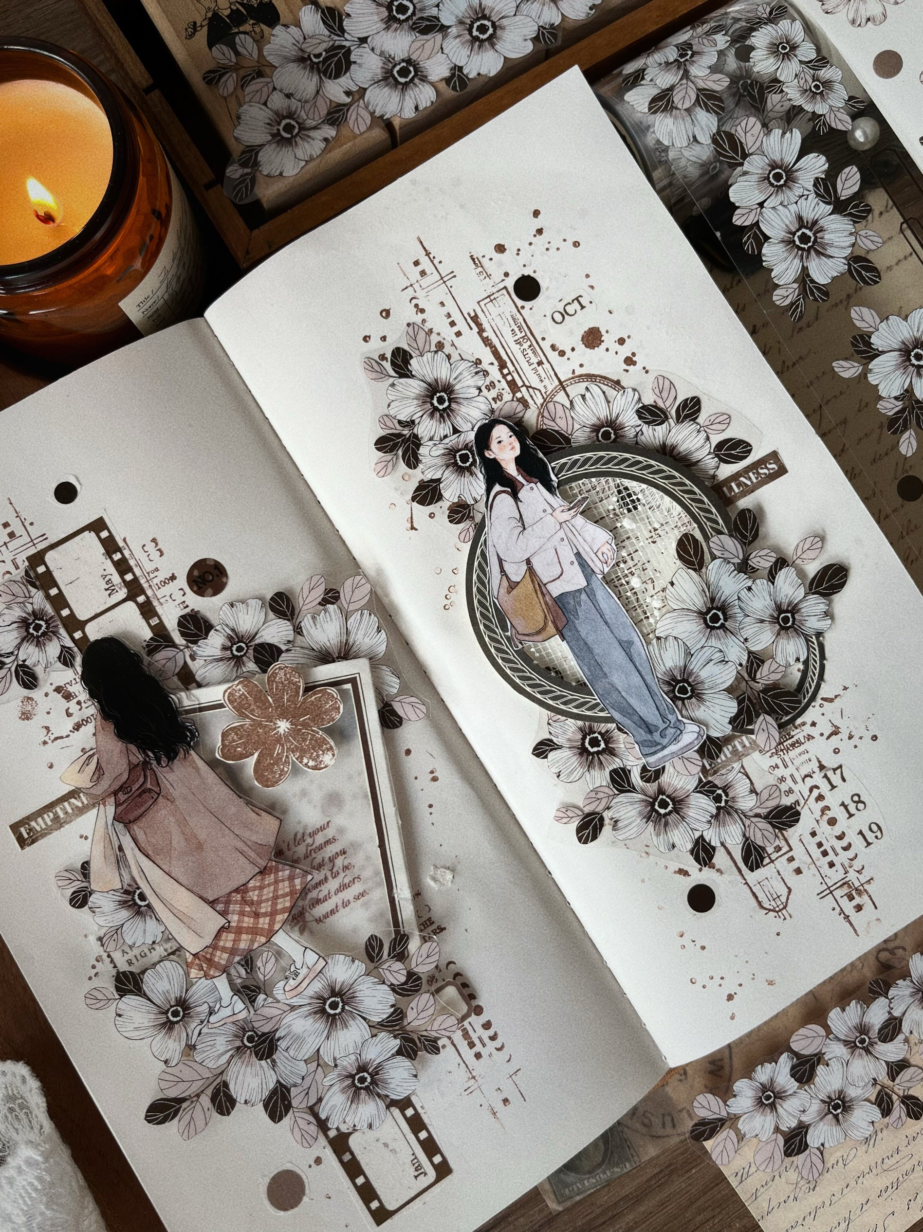 Ginger Camellia Flower Tape (5cm*100cm)