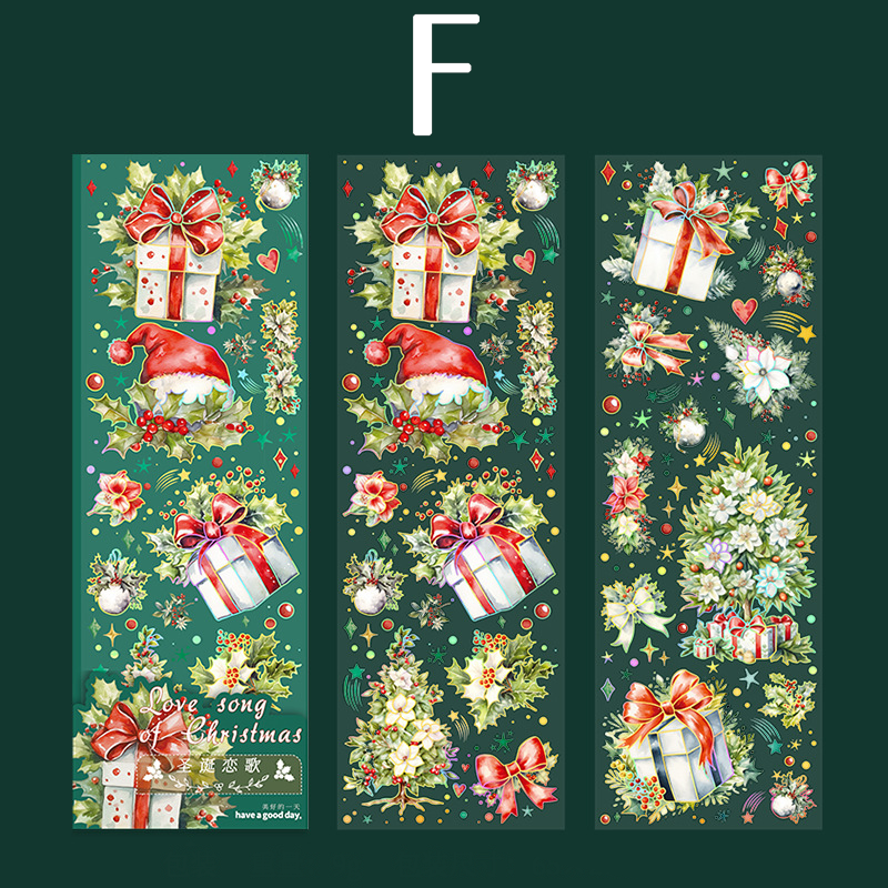 Christmas Carol Laser Stickers