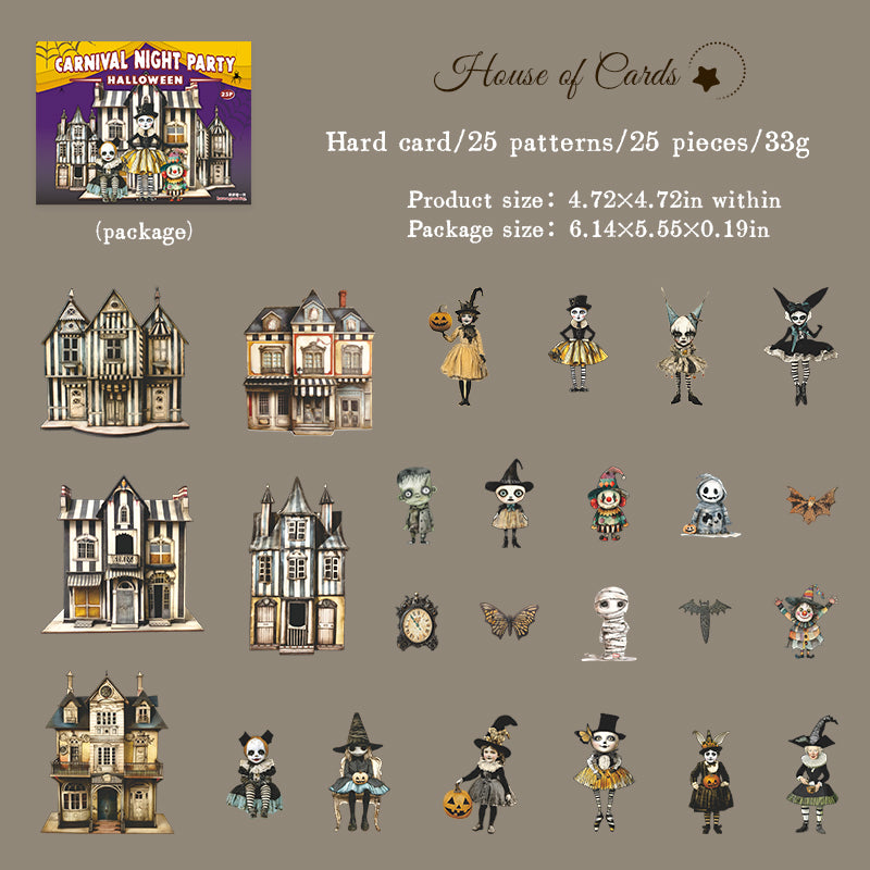 Carnival Night Party Paper Sticker
