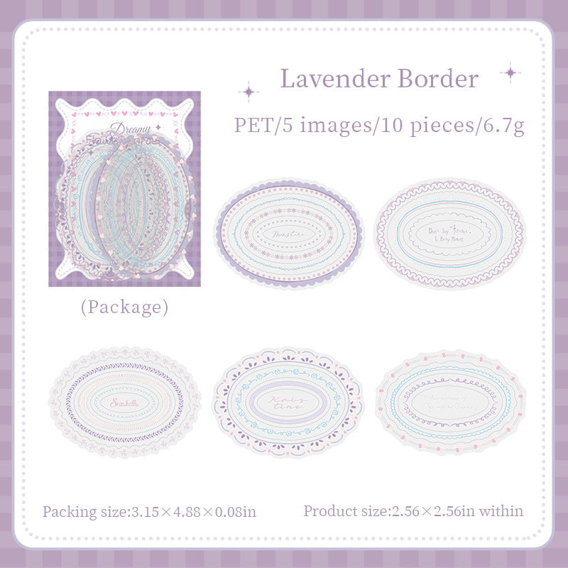 Whispering Dreams Lace Pre-cut PET Sticker for journaling and scrapbooking