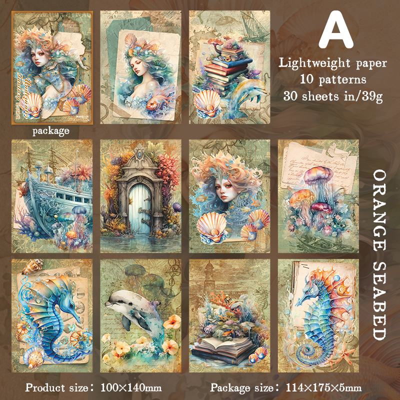 Underwater Mermaid Scrapbooking Paper