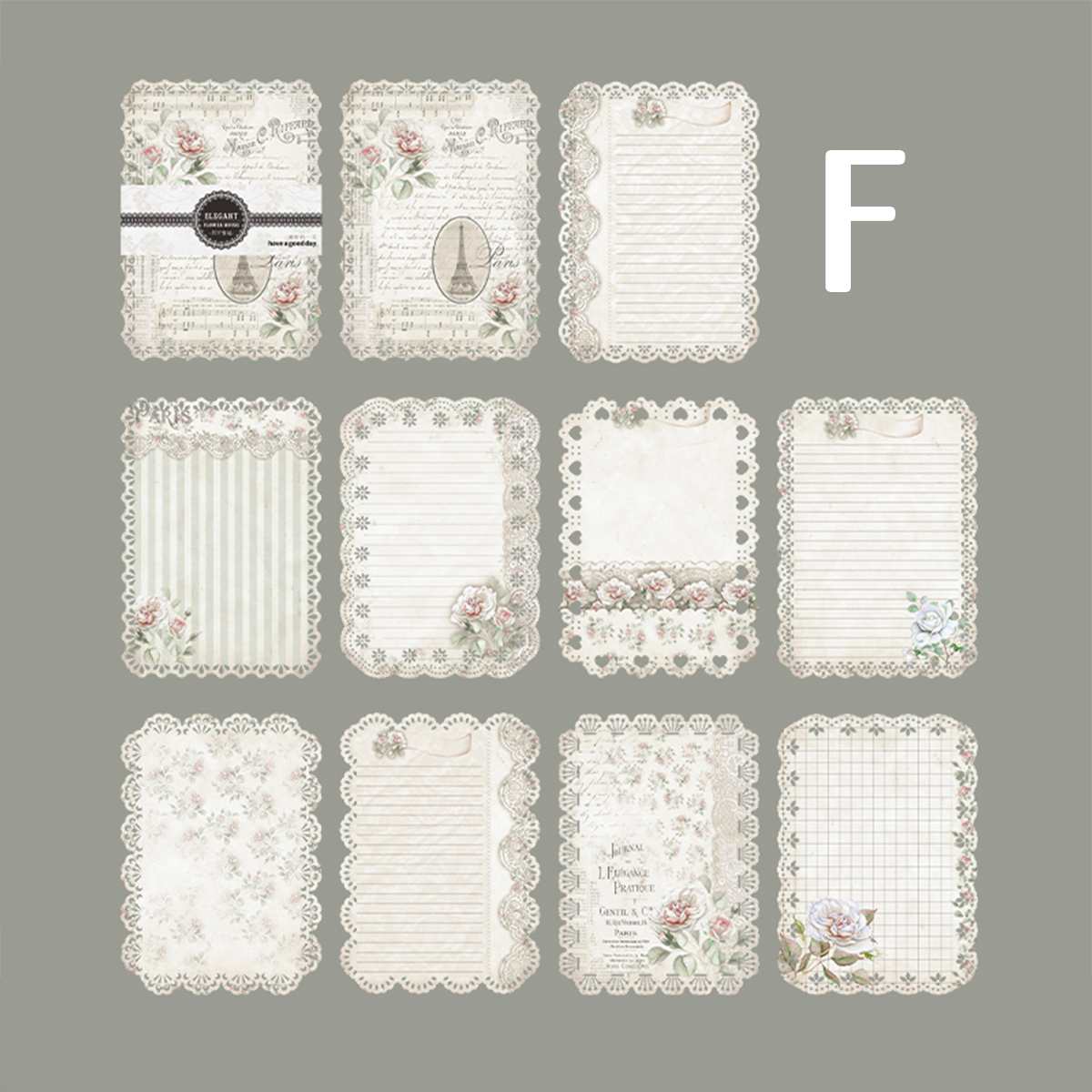 Elegant Flower House Scrapbook Paper