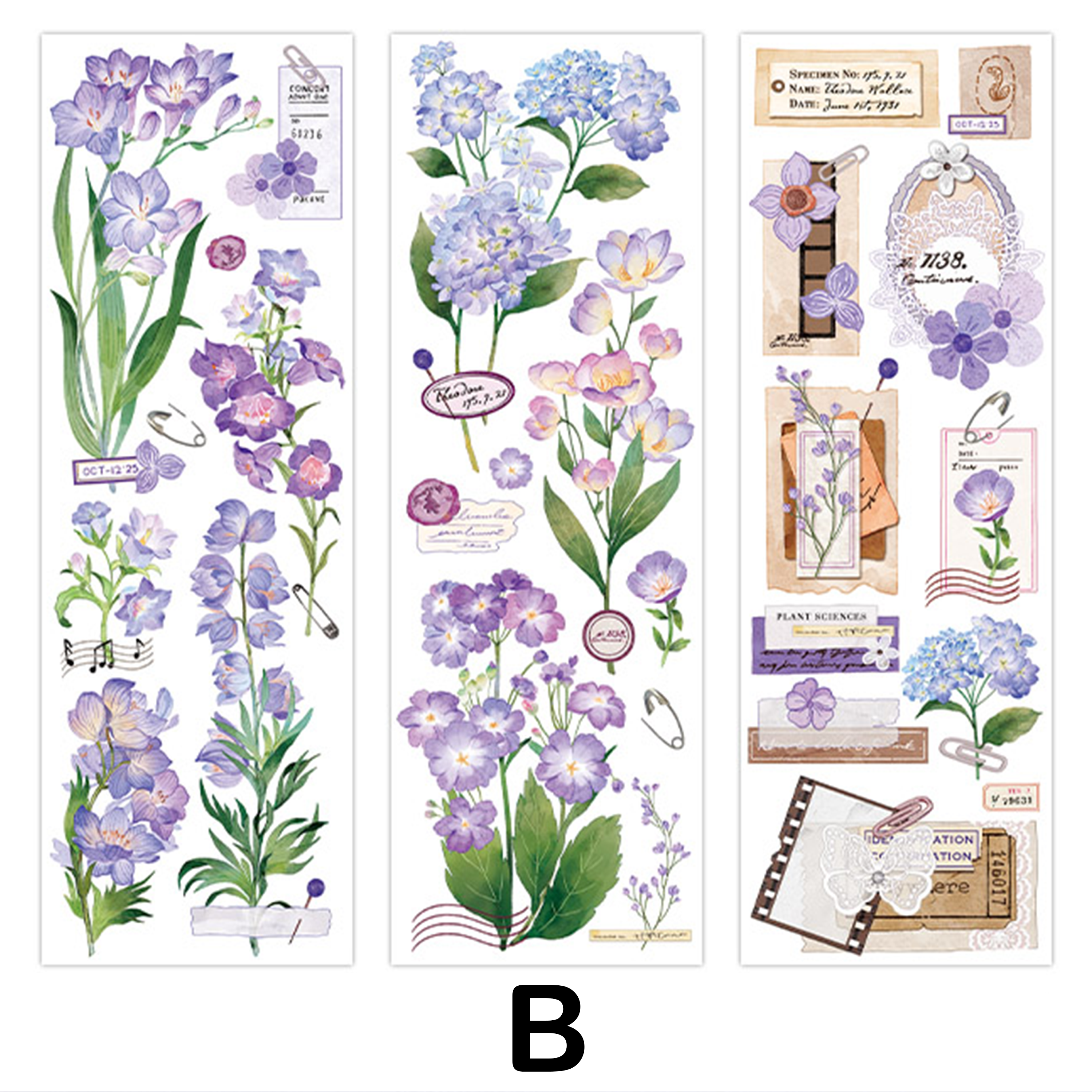 Flowering Letter Tape Sticker