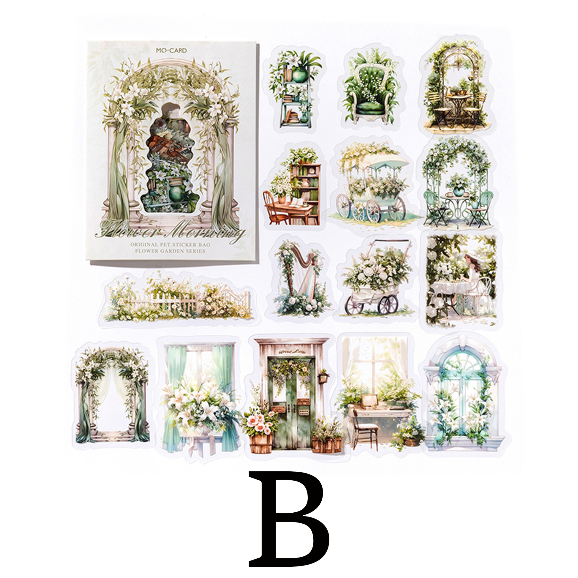 Flower Garden Scrapbooking Journaling PET Sticker