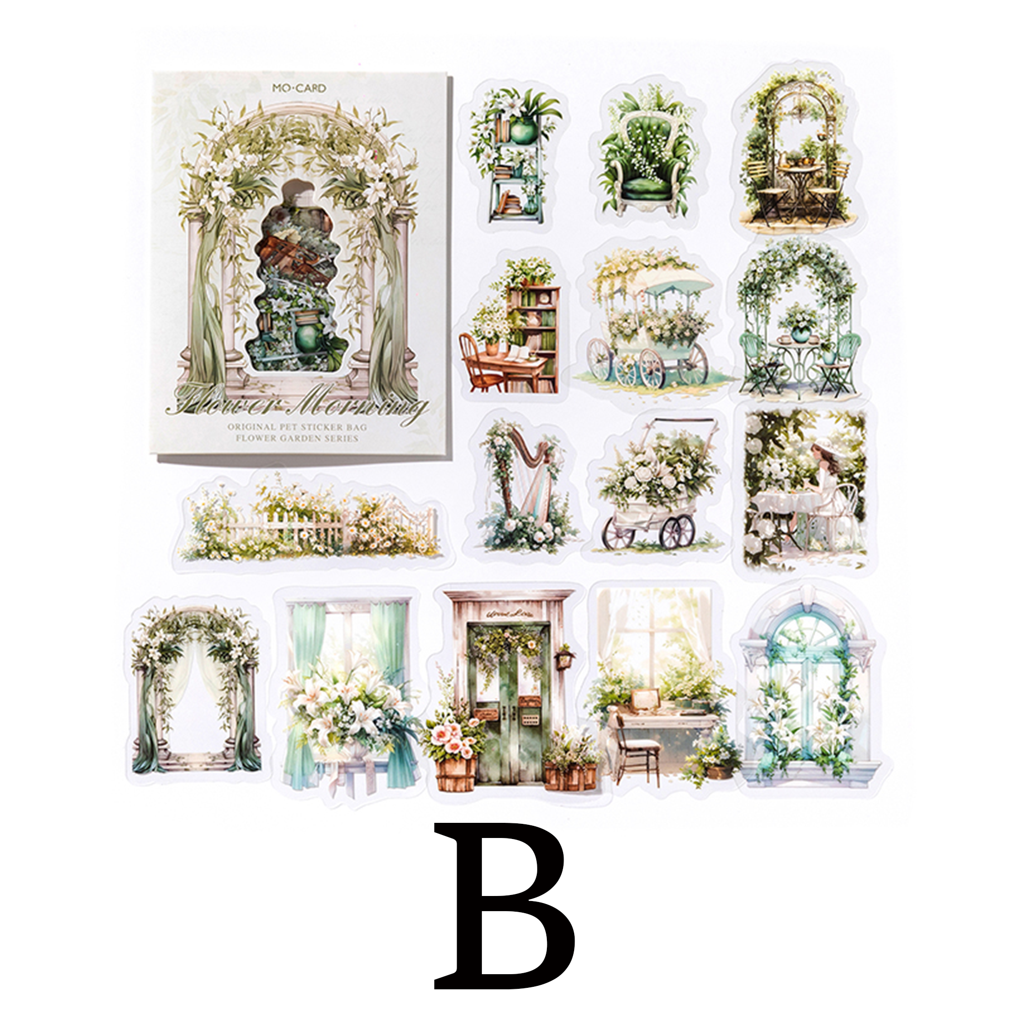 Flower Garden Scrapbooking Journaling PET Sticker