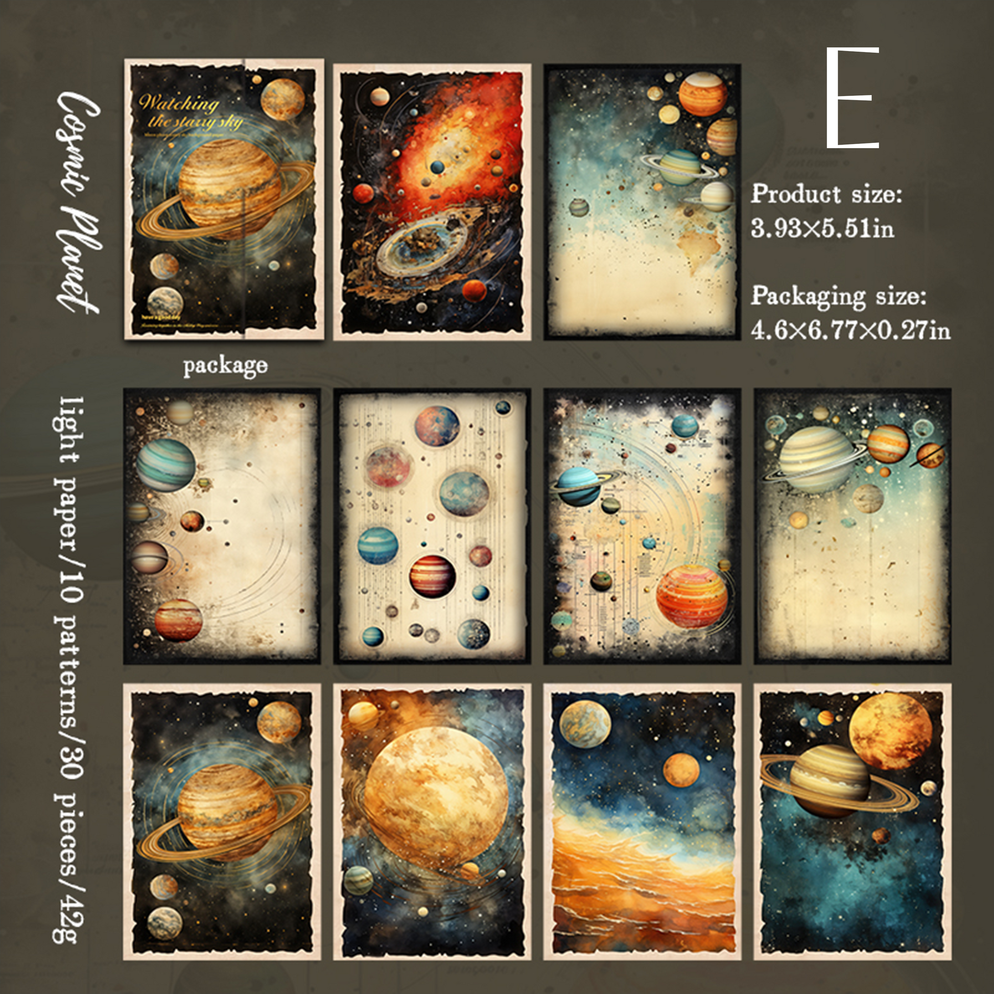 Watching The Starry Sky Journal Scrapbooking Paper For Paper Crafts