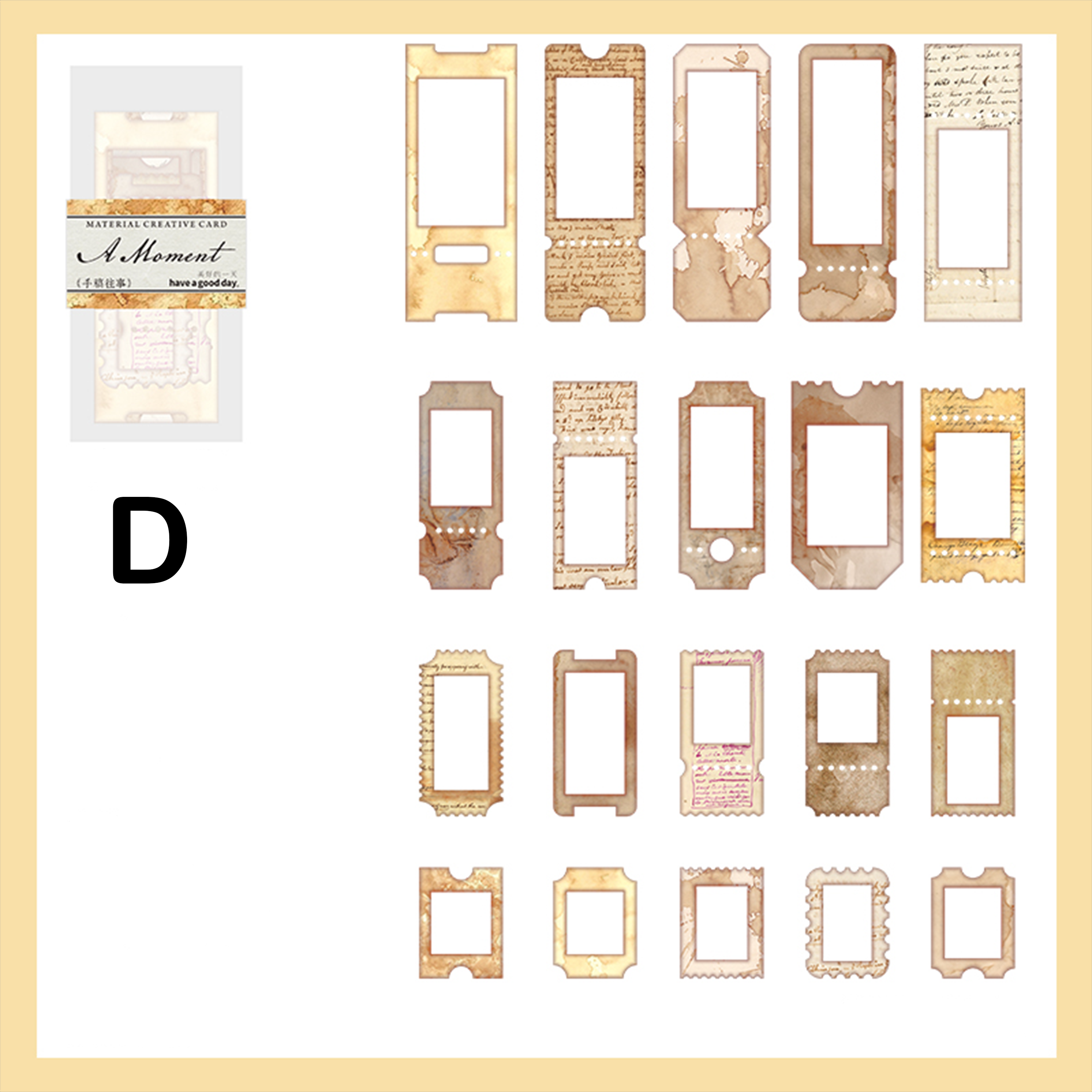 A Moment Memo Pad Die-Cut Scrapbook Journal Paper For paper crafts