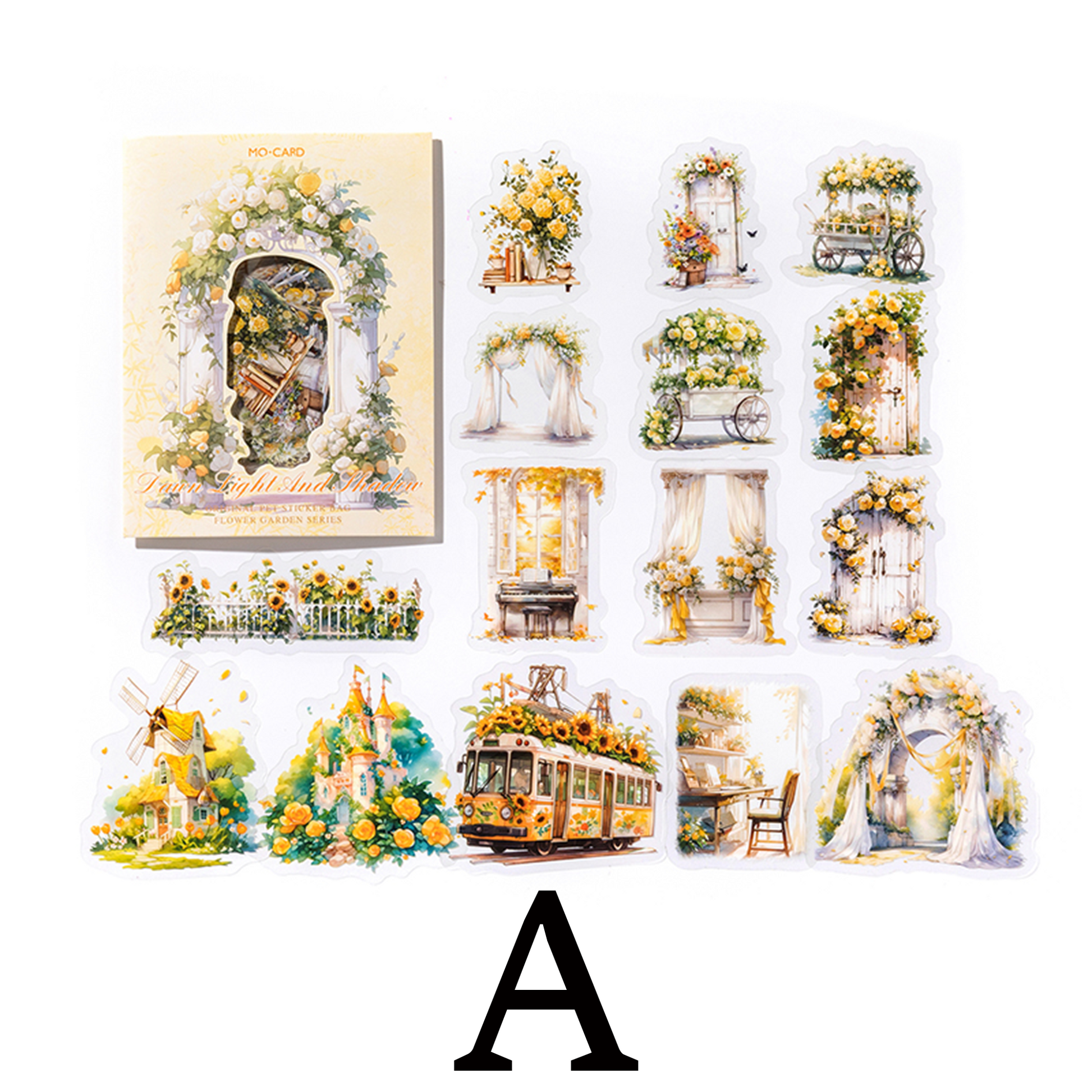 Flower Garden Scrapbooking Journaling PET Sticker