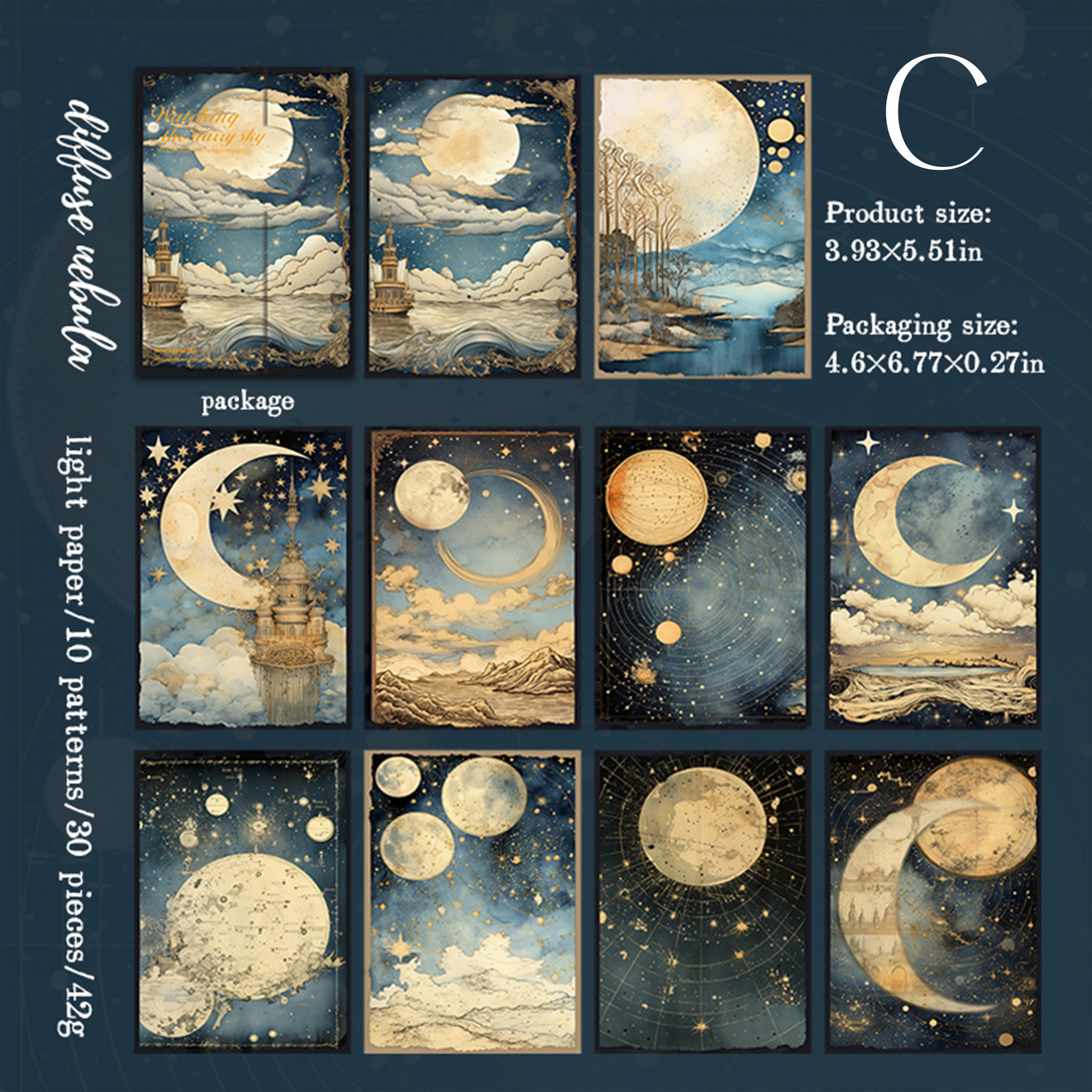 Watching The Starry Sky Scrapbooking Paper