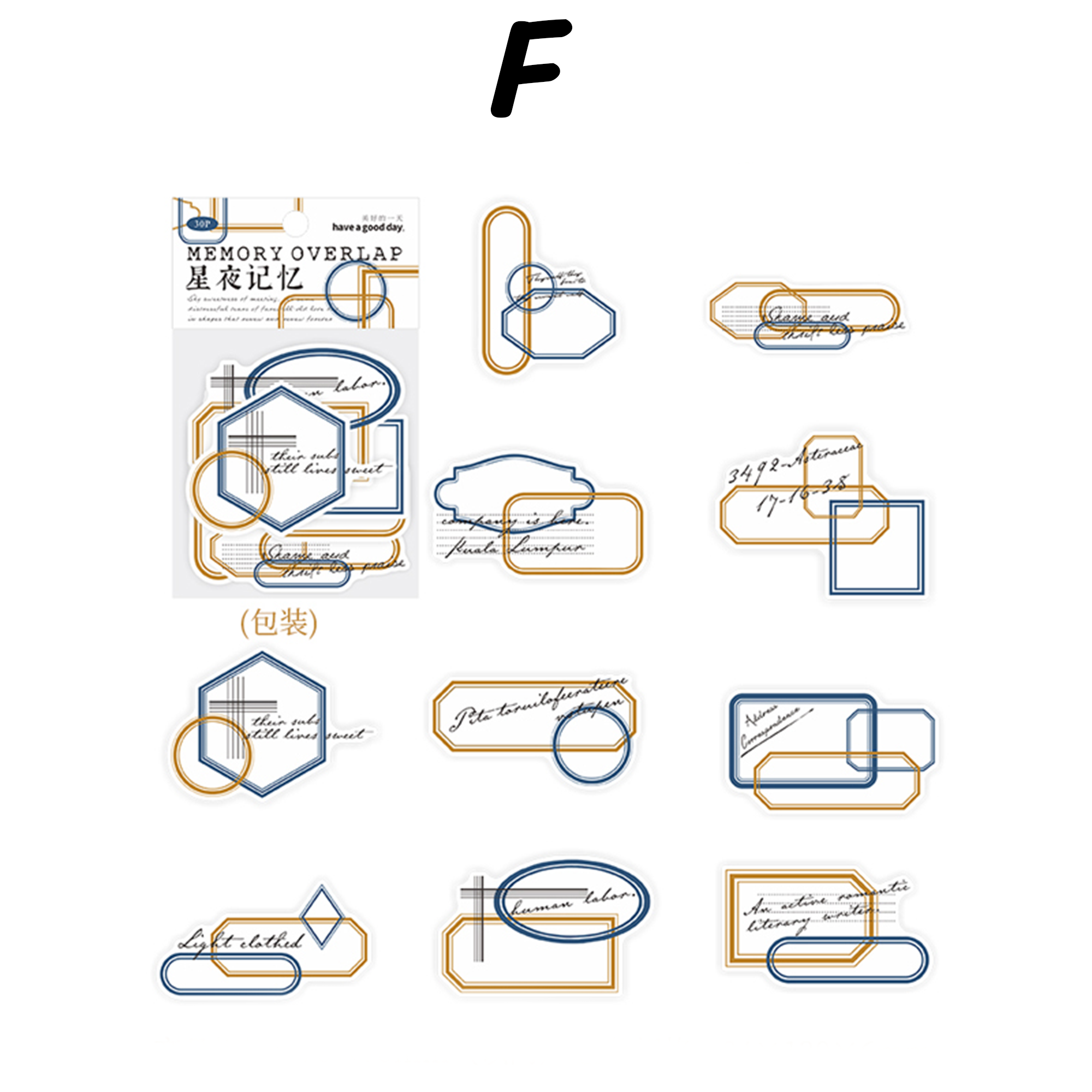 Memory Overlap Vintage Border Sticker