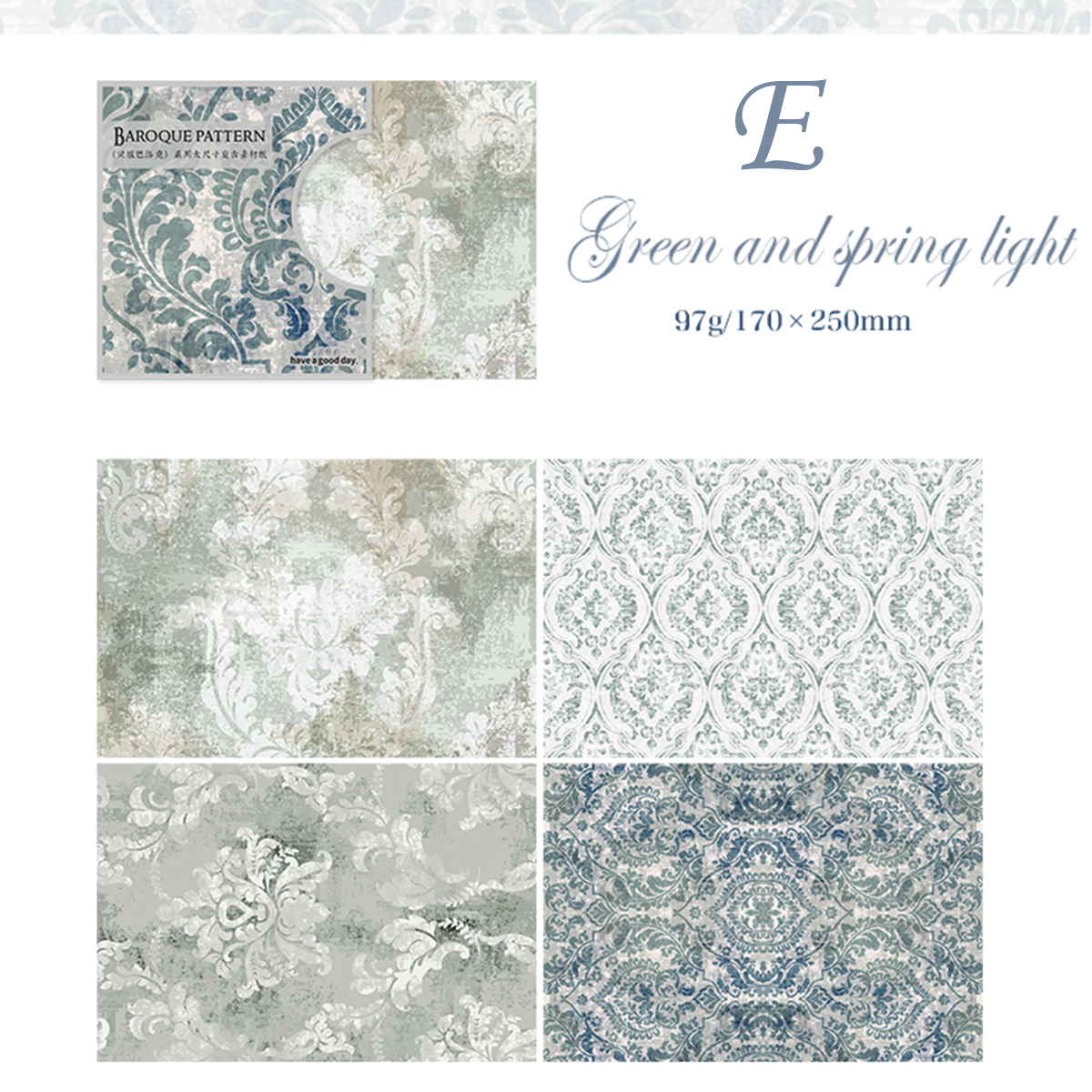 Baroque Pattern Large Size Material Paper